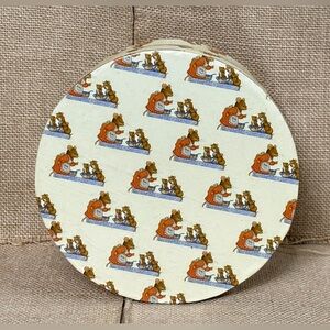 Mother Mouse And Babies Paper Mache Pantry Box Round Storage Fairy Tale Fantasy